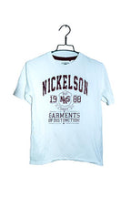 Vintage kid 12-13YRS white Nickelson graphics 90's tees in S|L25 W18|SKU 6562
