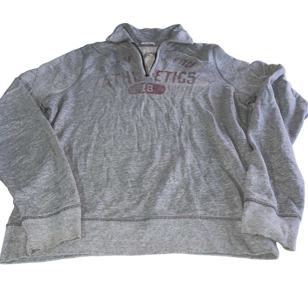 Vintage men Abercrombie & Fitch Muscle New York 1/4 zip high neck sweatshirt in L|L30 W22|SKU 5553
