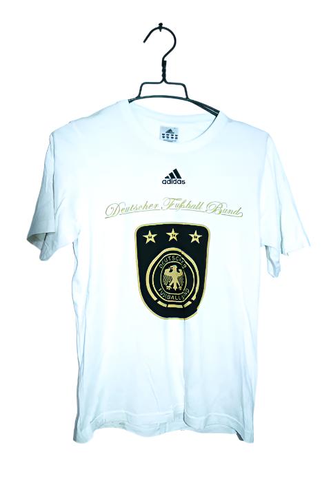Vintage men Adidas Germany football cup white tees in XS|L27 W18|SKU 6567