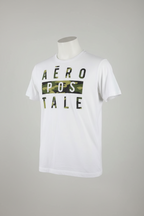 Vintage men Aeropostale Camouflage Box Graphic  cream short sleeveTee in L| L28 W21|SKU 5519