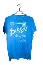 Vintage men Diesel graphics blue denim team tees in L|L29 W24|SKU 6564