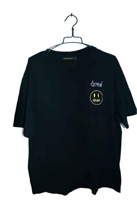 Vintage men Drew House black short sleeve tees oversize in XL|L29 W20|SKU 6577