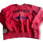 Vintage men Duffer Athletic crew london graphics red crew neck sweatshirt in M|L27 W21|SKU 5590