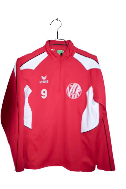 Vintage men Erima VFR Osterode red sport zipper track top in M|L29 W20|SKU 6709