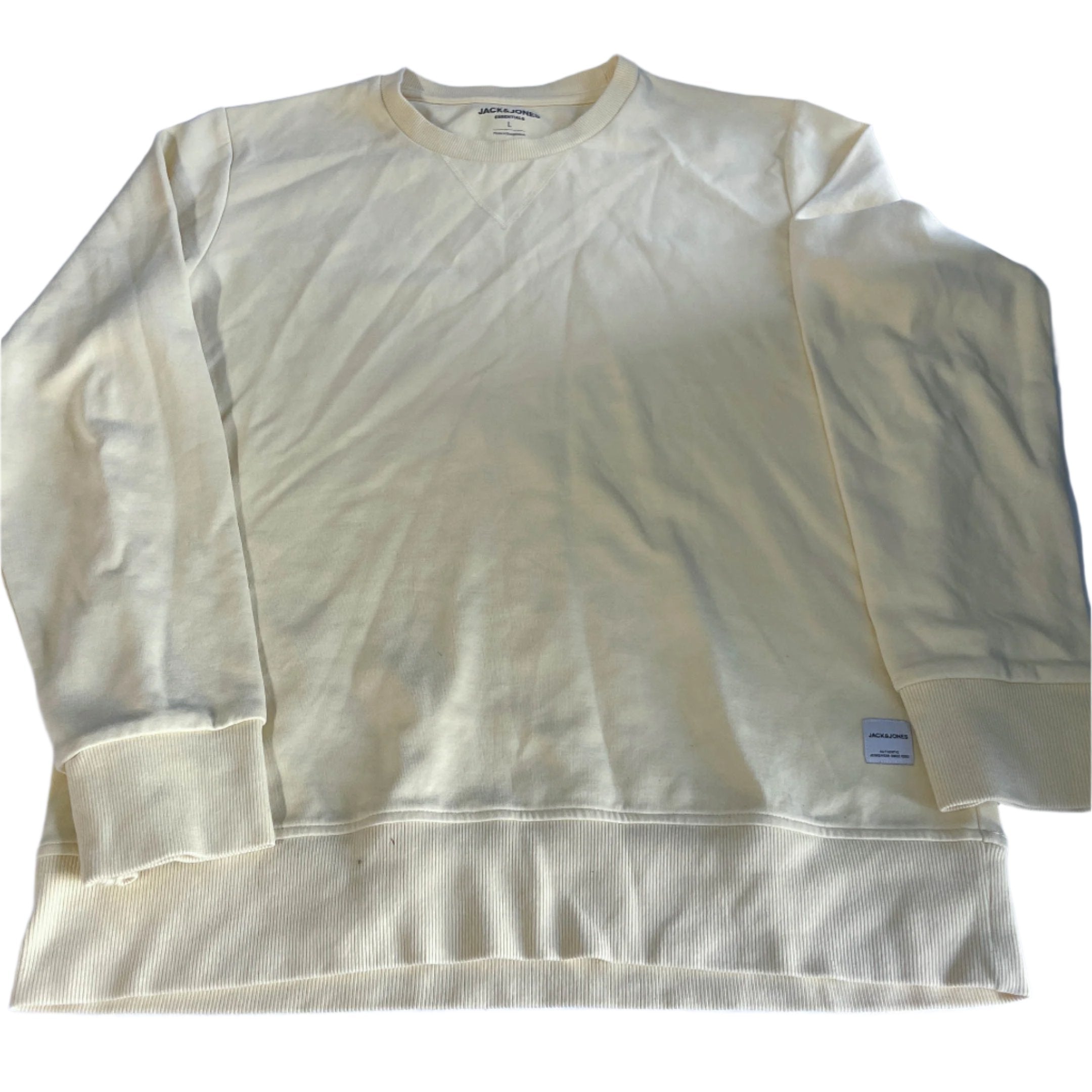 Vintage men Jack & Jones essentials yellow sweatshirt in L|L28 W22|SKU 6471