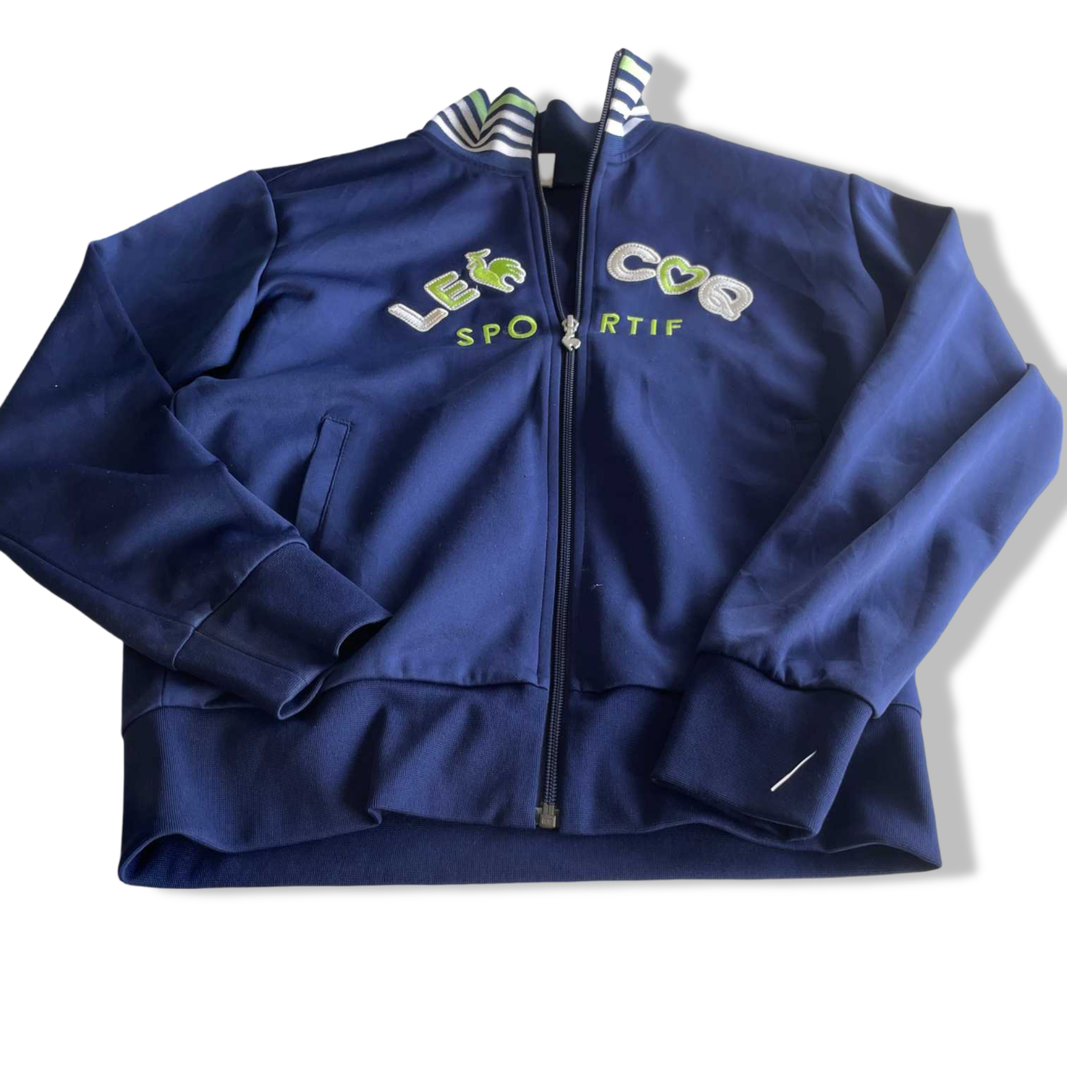 Vintage men Lecoq Sportif blue full zip bomber jacket in M|L24 W18|SKU 5679