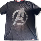 Vintage men Marvel Avengers logo print black short sleeve tees in M|L20 W14|SKU 6319