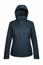 Vintage men Mckinley waterproof full zip black hooded retro jacket in S/M|L32W20|SKU 6663