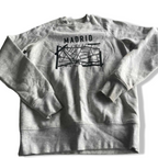 Vintage men Primark Madrid graphics grey sweatshirt in S|L26 W19|SKU 5580