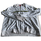 Vintage men Puma white striped full zip wind breaker track jacket in L|L29 W22|SKU 5641
