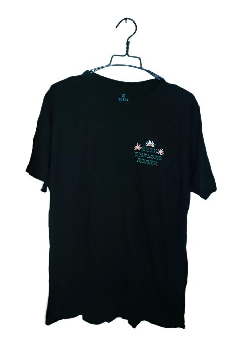 Vintage men ROARK Graphics 100% organic cotton premium black tees in L|L32 W21|SKU 6600