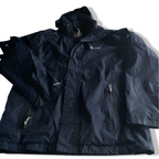Vintage men Regatta Hydrafort navy full zip hooded rain coat in L|L30 W23|SKU 5710