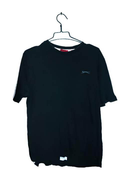 Vintage men Slazenger black plain short sleeve tees in M|L29 W18|SKU 6635