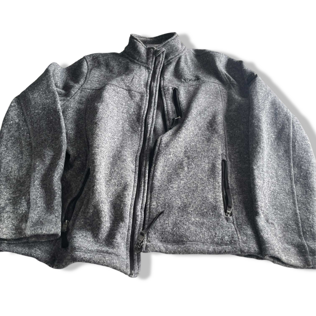 Vintage men Tog24 grey full zip high neck jumper in L|L31 W21|SKU 5702