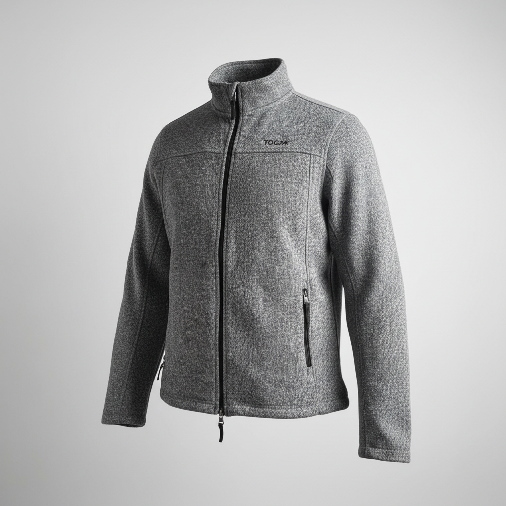 Vintage men Tog24 grey full zip high neck jumper in L|L31 W21|SKU 5702