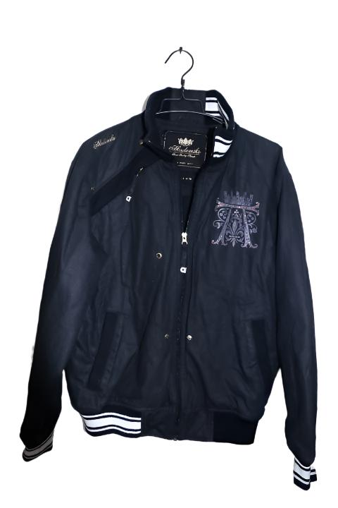 Vintage men black Akademiks New york full zip bomber jacket M|L30 W21|SKU 6712