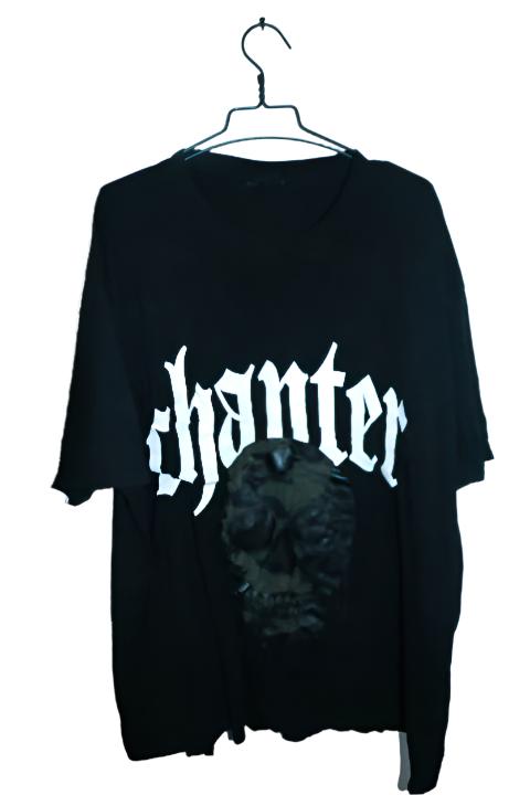 Vintage men black Chapter chanter graphics oversize tees in 2XL|L32W26|SKU 6638