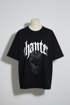 Vintage men black Chapter chanter graphics oversize tees in 2XL|L32W26|SKU 6638
