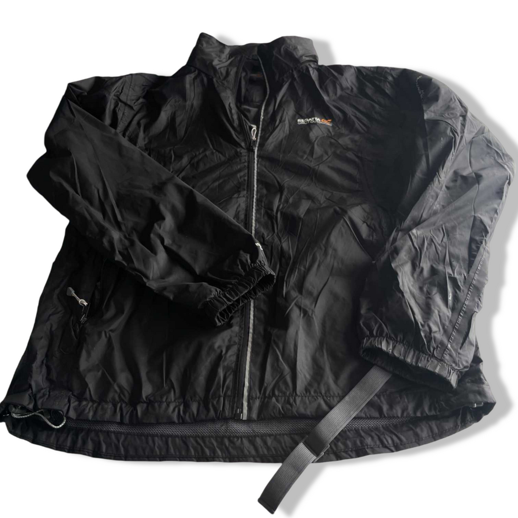 Vintage men black Regatta great outdoor full zip waterproof jacket in L|L30 W22|SKU 5707