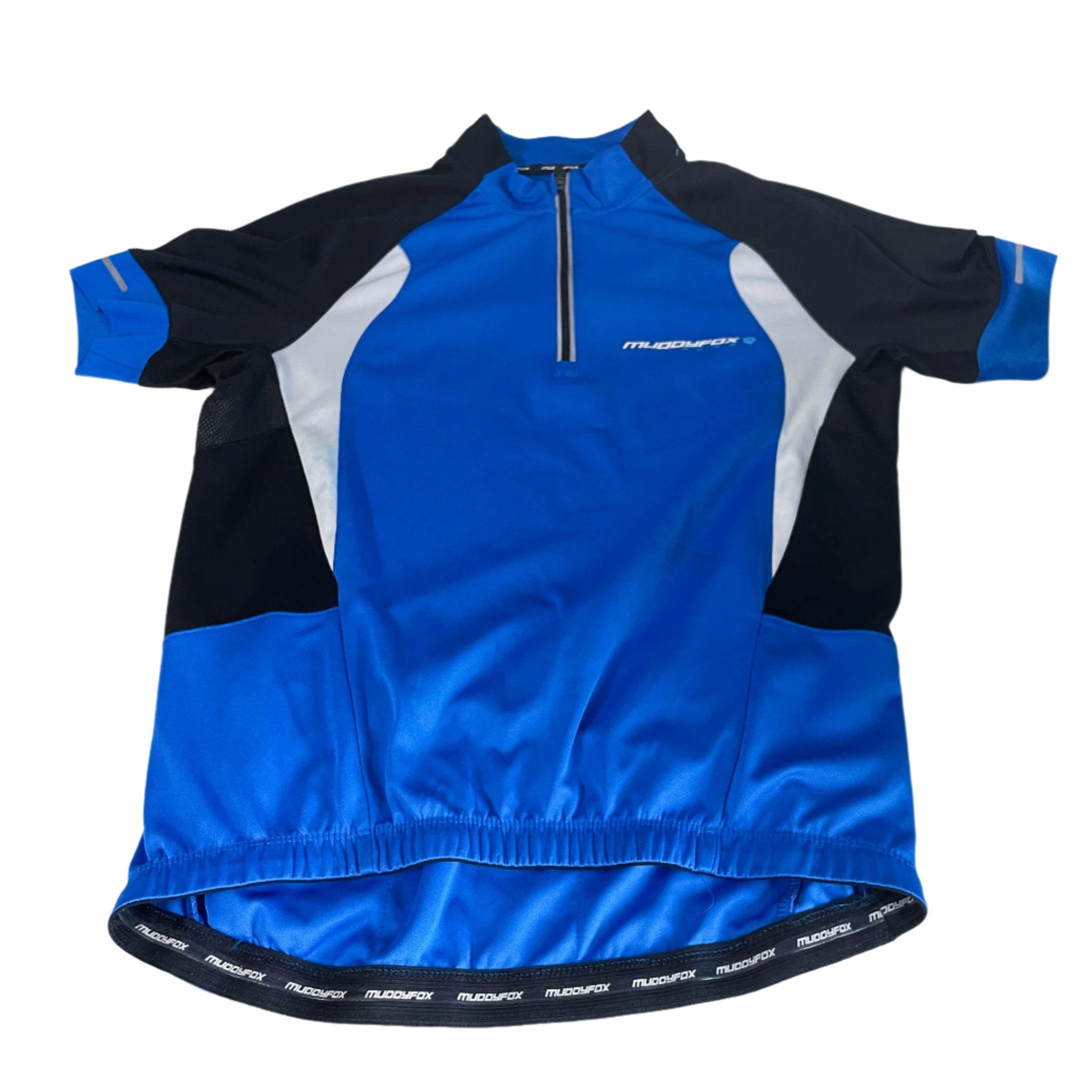 Vintage men blue Muooyfox 1/4 zip training jersey in S|L27 W19|SKU 6476