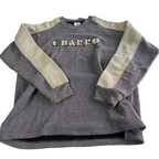 Vintage men grey Charro thick V-neck sweatshirt in L|L30 W20| SKU 5552