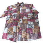Vintage men hawaiin multi patterned short sleeve shirt in L|L32 W21|SKU 6456