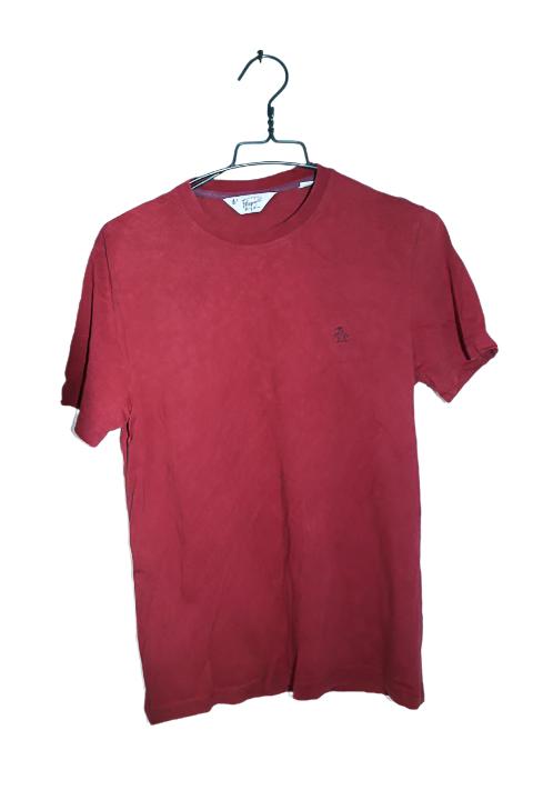 Vintage men maroon red penguin original plain short sleeve tees in S|L22 W17|SKU 6558