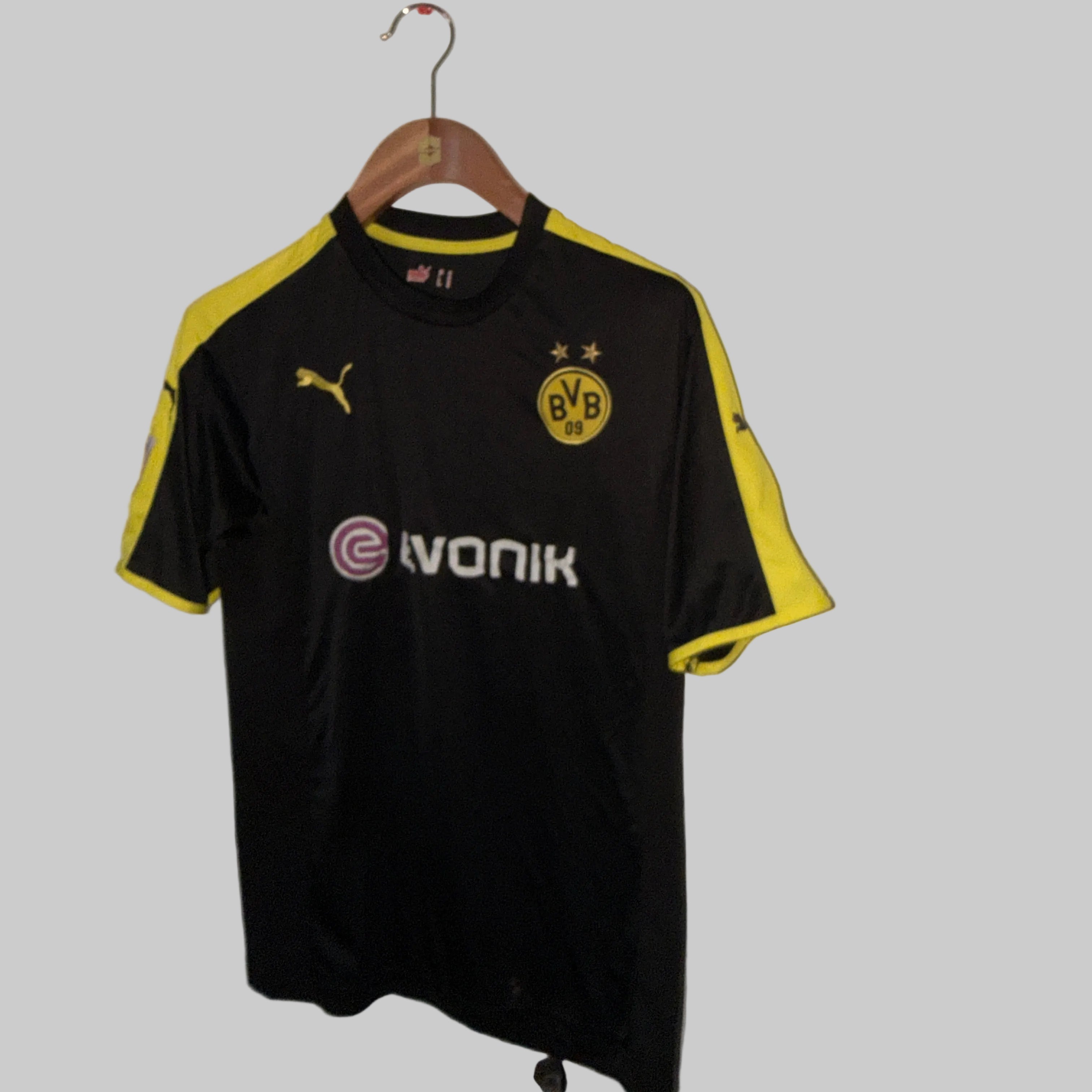 Vintage men's Dortmund 2013/14 Away Puma football shirt size Medium 