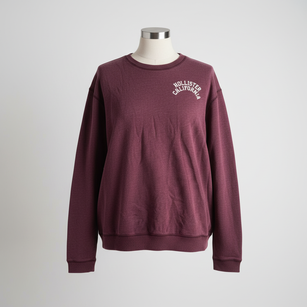 Vintage mens Hollister California purple regular fit sweatshirt in M|L29 W23|SKU 5568