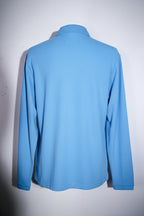 Vintage mens Swiss heritage life NDK  blue fleece full zip high neck sweater in L|L31W23|SKU 6696