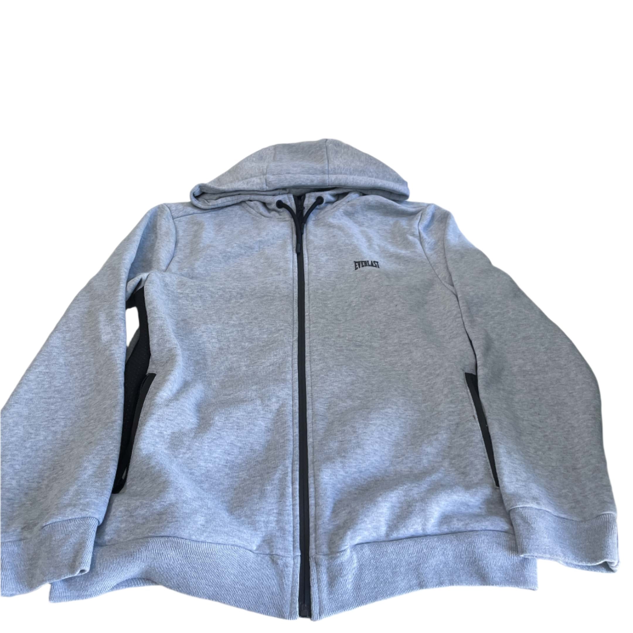 Vintage unisex Everlast full zip grey hoodie in M|L28 W19|SKU 6412