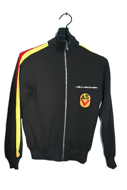 Vintage women 70s ASV Germany Zipper Army NVA Trainer Jacket Brown in M|L26W17|SKU 6656