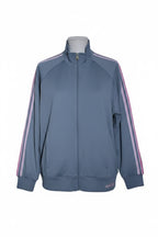 Vintage women Adidas full zip grey track jacket in M|L28 W20|SKU 6691