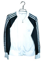 Vintage women Adidas original Adicolor white & black colorblock track jacket M|L26W20|SKU 6657