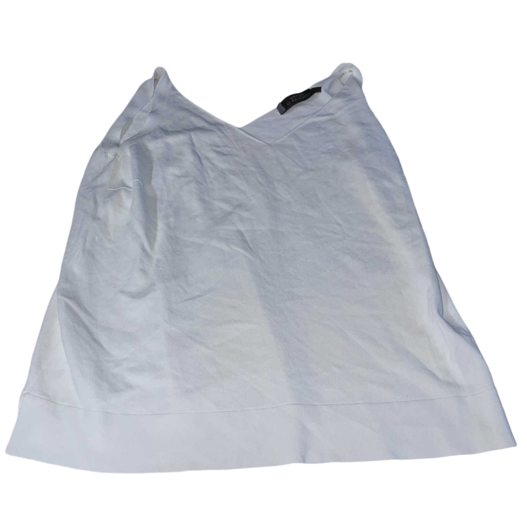 Vintage women D.Exterior fashion Italia white camisole v-neck top in M|L21 W19|SKU 5540