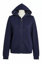 Vintage women Fatface navy full zip hoodie UK 14|L26 W22|SKU 6732