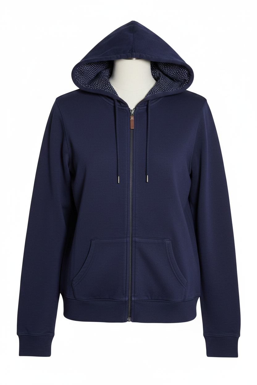 Vintage women Fatface navy full zip hoodie UK 14|L26 W22|SKU 6732