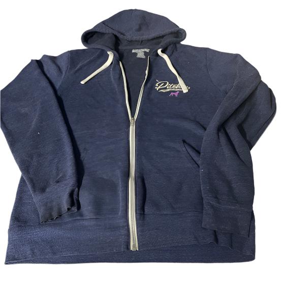 Vintage women James & Pitchers Ireland blue full zip hoodie in L|L27 W20| SKU 6525