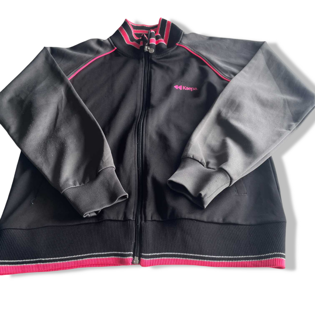 Vintage women Kaepa U.S.A  black full zip track top in M|L26 W19|SKU 5633