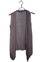 Vintage women Mark & Spencers brown open front sleeveless sweater UK 10|L34 W17|SKU 6699