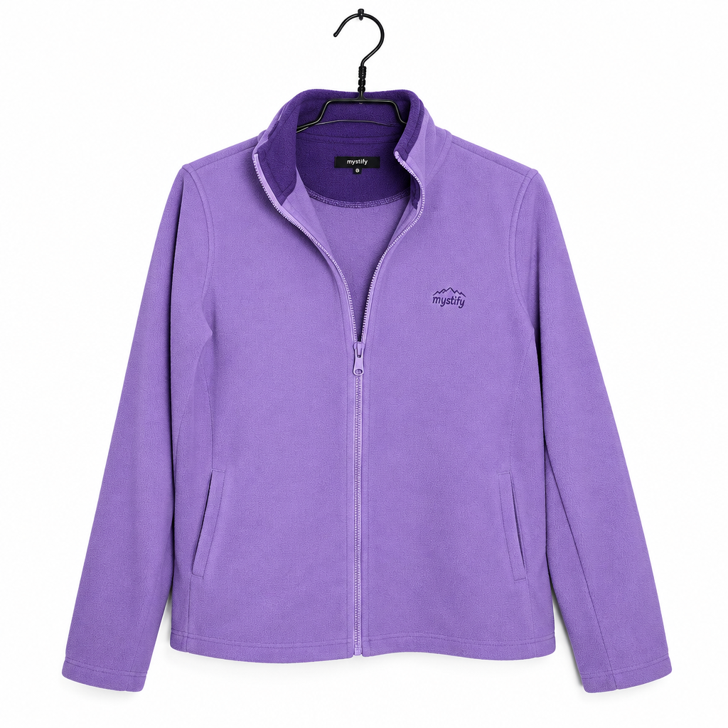 Vintage women Mystify purple fleece zipper windbreaker 90's jacket S|L27W19|SKU 6693