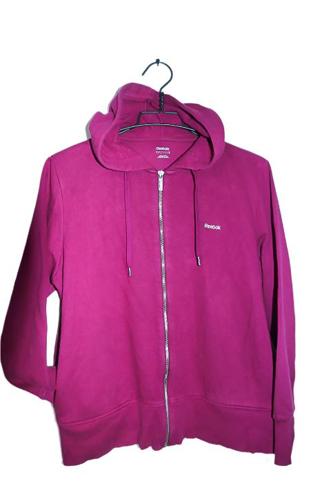 Vintage women Reebok Metallic zipper purple fleece hoodie in M|L24W20|SKU 6681