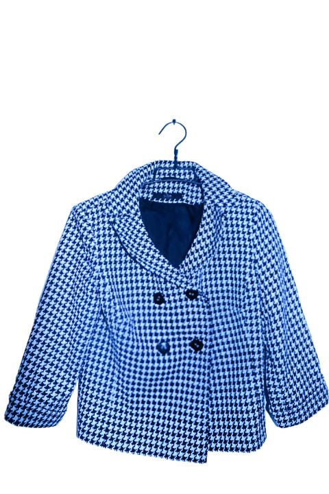 Vintage women S.Oliver black & white geometric double breasted blazer jacket size 8/10|L23 W18