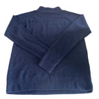 Vintage women Van Jaak navy high neck knitted jumper XL/L|L30 W20|SKU 6468