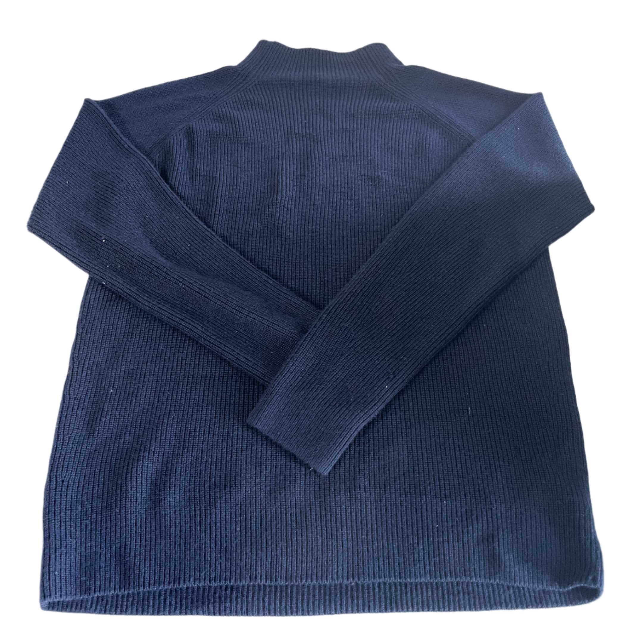 Vintage women Van Jaak navy high neck knitted jumper XL/L|L30 W20|SKU 6468