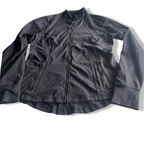 Vintage women black full zip wind breaker high neck track top in XL| L29 W18|SKU 5634