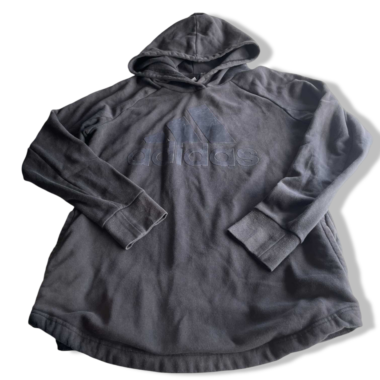 Vintage women graphics black hoodie in M|L27 W19|SKU 5653