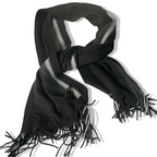 Vintage women grey cashmere arcylic rectangular scarf|L70 W9|SKU 6339