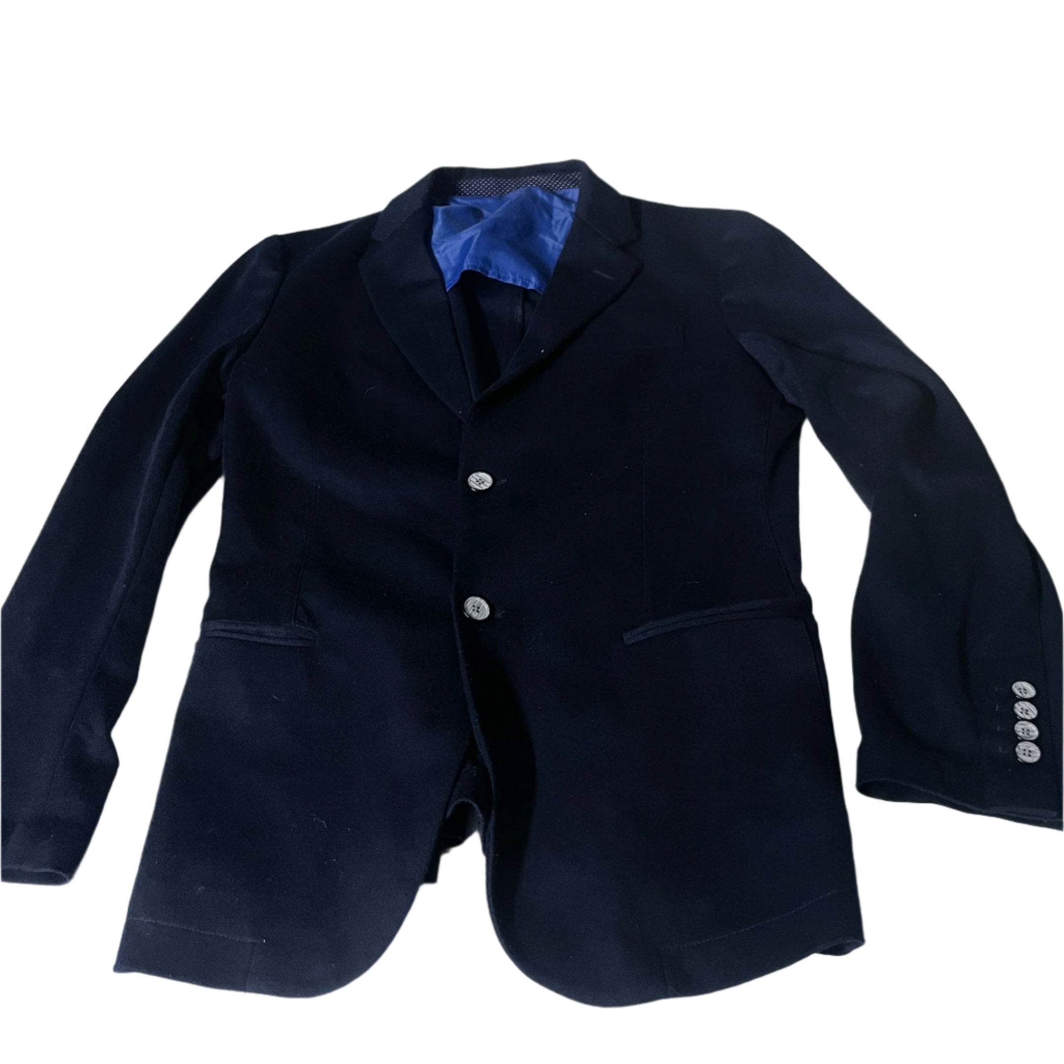Vintage women navy single breasted two piece blazers UK14|L33 W20|SKU 6512