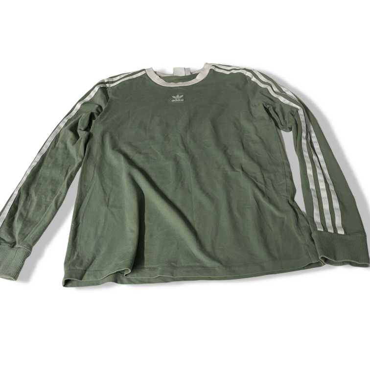 Vintage women's Rare adidas crew neck green long sleeve tees in M|L27W17|SKU 5459